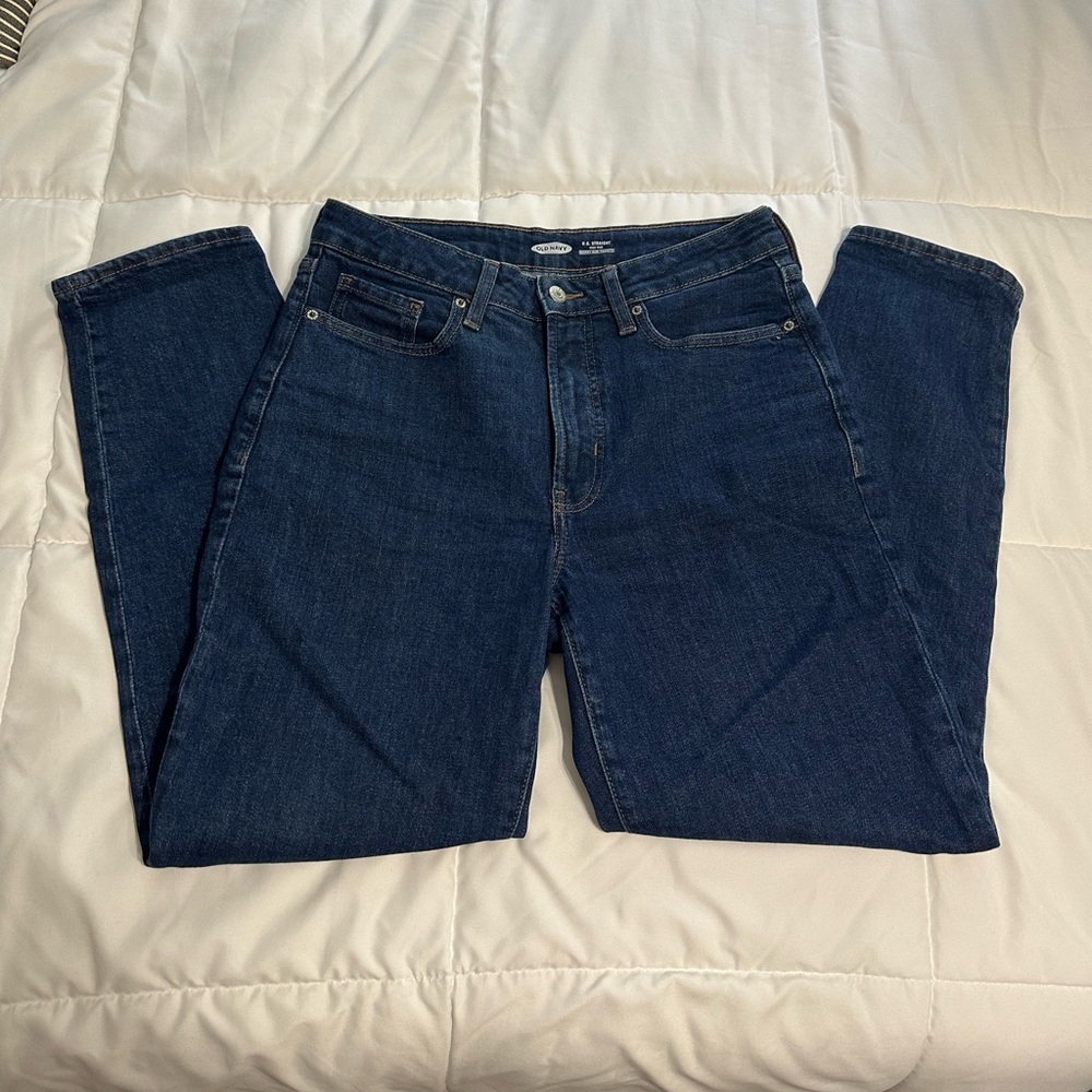 Dark wash Old Navy OG Straight jeans, size 8